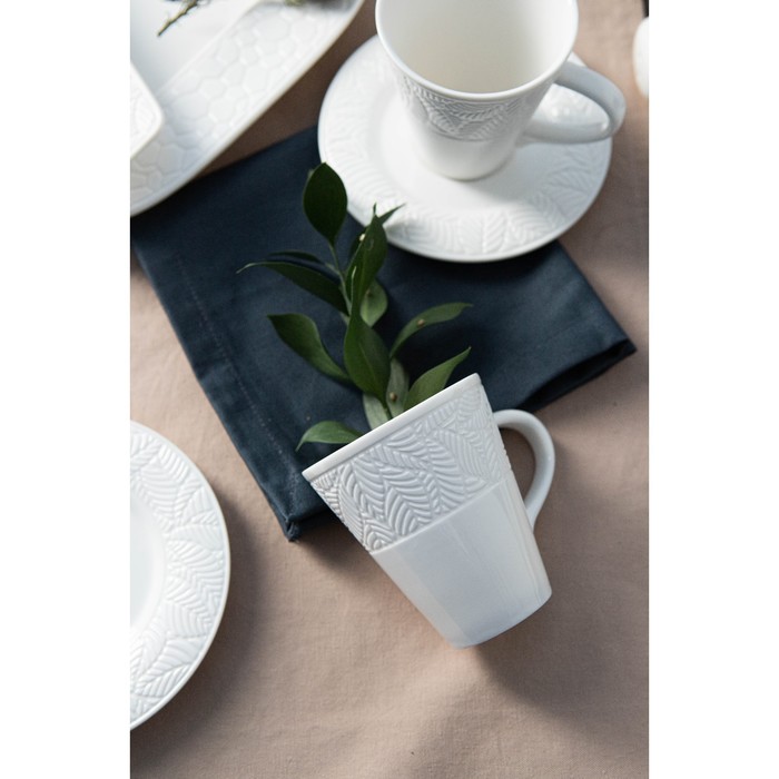 Чашка фарфоровая чайная Magistro Сrotone, 220 мл, цвет белый - Фото 1