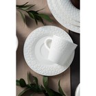 Кофейная пара Magistro Rodos, 2 предмета: чашка 100 мл, блюдце d=15 см, фарфор, цвет белый - Фото 7