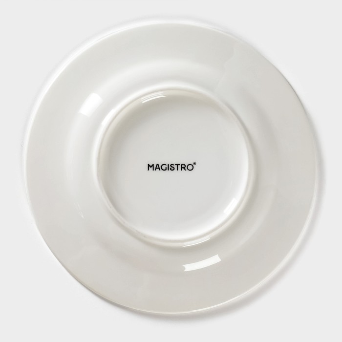 Блюдце фарфоровое Magistro Rodos, d=15,4 см, цвет белый - фото 1907543342