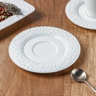 Блюдце фарфоровое Magistro Rodos, d=15.4 см, цвет белый - Фото 6