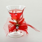 Свеча гелевая "Огненный цветок", цвет красный - Фото 1