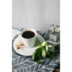 Кофейная пара фарфоровая Magistro Argos, 2 предмета: чашка 100 мл, блюдце d=15 см, цвет белый - фото 4363779
