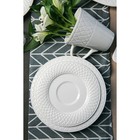 Блюдце фарфоровое Magistro Argos, d=15,2 см, цвет белый - Фото 4