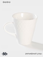 Кружка Magistro Argos, 300 мл, фарфор, белая - Фото 2