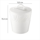 Банка для сыпучих Magistro Crotone, 600 мл, 12.5×15.4 см, фарфор, белая - Фото 2