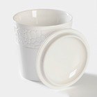 Банка для сыпучих Magistro Rodos, 600 мл, 12.5×15.4 см, фарфор, белая - Фото 3