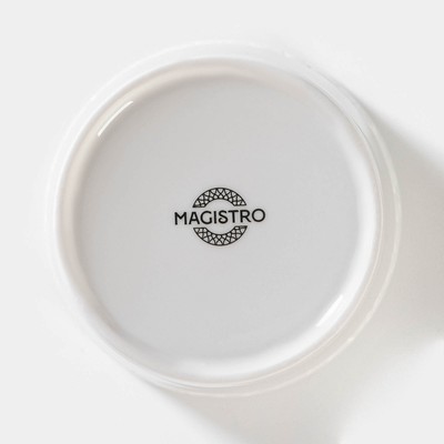 Банка для сыпучих Magistro Rodos, 600 мл, 12.5×15.4 см, фарфор, белая