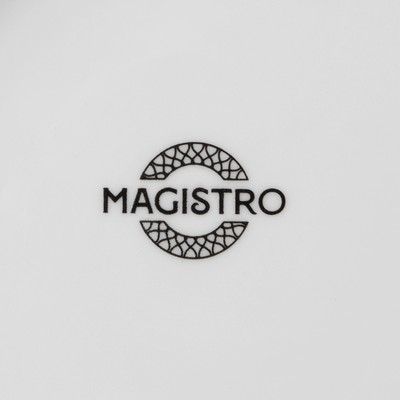 Банка для сыпучих Magistro Rodos, 600 мл, 12.5×15.4 см, фарфор, белая