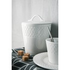 Банка фарфоровая для сыпучих продуктов с крышкой Magistro Argos, 600 мл, цвет белый - Фото 7