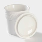 Банка фарфоровая для сыпучих продуктов с крышкой Magistro Argos, 600 мл, цвет белый - Фото 3