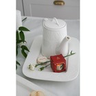 Чайник фарфоровый заварочный Magistro Сrotone, 1,4 л, цвет белый - Фото 1