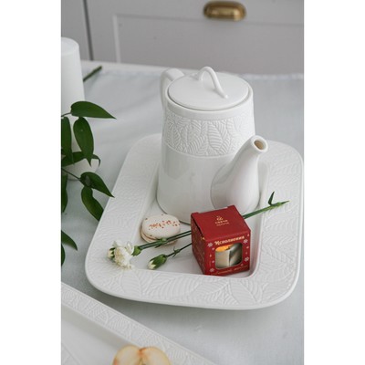 Чайник фарфоровый заварочный Magistro Сrotone, 1,4 л, цвет белый