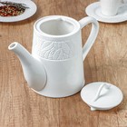 Чайник фарфоровый заварочный Magistro Сrotone, 1,4 л, цвет белый - Фото 5