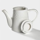 Чайник фарфоровый заварочный Magistro Rodos, 1,4 л, цвет белый - Фото 5