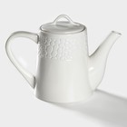 Чайник фарфоровый заварочный Magistro Rodos, 1,4 л, цвет белый - Фото 3