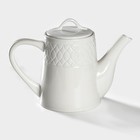 Чайник фарфоровый заварочный Magistro Argos, 1,4 л, цвет белый - Фото 5