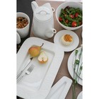 Блюдо Magistro Crotone, 35.7×25.6×3.1 см, прямоугольное, фарфор, белое - Фото 4