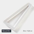 Блюдо фарфоровое для подачи Magistro Rodos, 33,4×15,8×2,5 см, цвет белый - фото 319087331