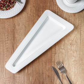 Блюдо фарфоровое для подачи Magistro Argos, 33,4×15,8×2,5 см, цвет белый