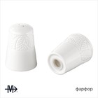 Набор для специй Magistro Crotone, 2 предмета: солонка, перечница, 90 мл, 6×7.5 см, фарфор, белый - Фото 3