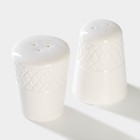 Набор для специй Magistro Argos, 2 предмета: солонка, перечница, 90 мл, 6×8 см, фарфор, белый - Фото 3