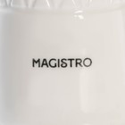 Набор для специй фарфоровый Magistro Argos, 2 предмета: солонка, перечница, 90 мл, 6×8 см, цвет белый - Фото 6