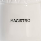 Набор для специй Magistro Argos, 2 предмета: солонка, перечница, 90 мл, 6×8 см, фарфор, белый - Фото 6