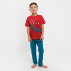 Комплект для мальчика (футболка, брюки) «Человек-паук», Marvel, рост 134-140 (36) - фото 2789642