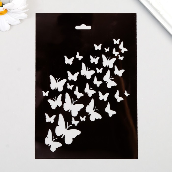 Трафарет пластиковый "Бабочки" 9,5х14см - Фото 1