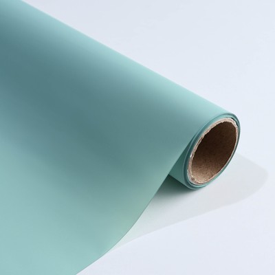 Плёнка для цветов упаковочная пудровая «Ментол», 0.5 х 9 м