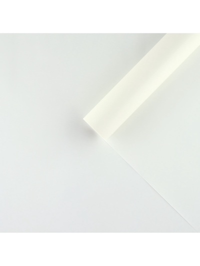 Плёнка для цветов упаковочная пудровая «Белая», 0.5 х 9 м