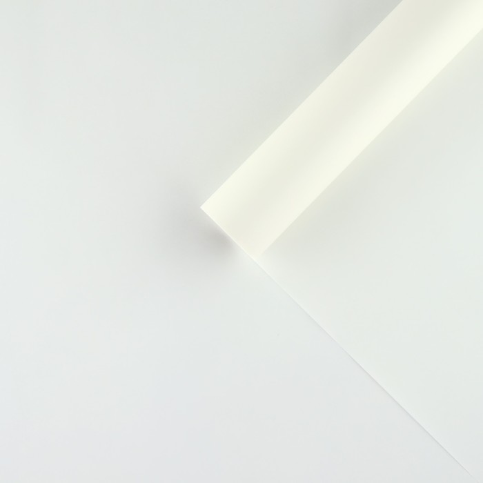 Плёнка для цветов упаковочная пудровая «Белая», 0.5 х 9 м
