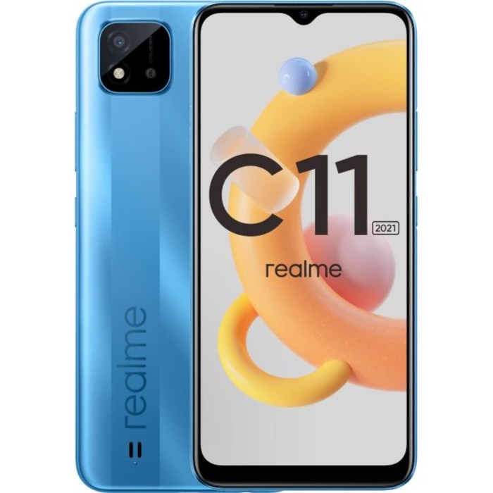 Смартфон Realme С11 2021, 6.5", LCD, 2 sim, 2 Гб, 32 Гб, 8 Мп, 5000 мАч, NFC, голубой - фото 51323099