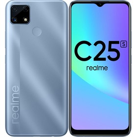 Смартфон Realme C25S, 6.5", LCD, 2 sim, 4 Гб, 64 Гб, 48 Мп, 8 Мп, 6000 мАч, NFC, синий 9293424