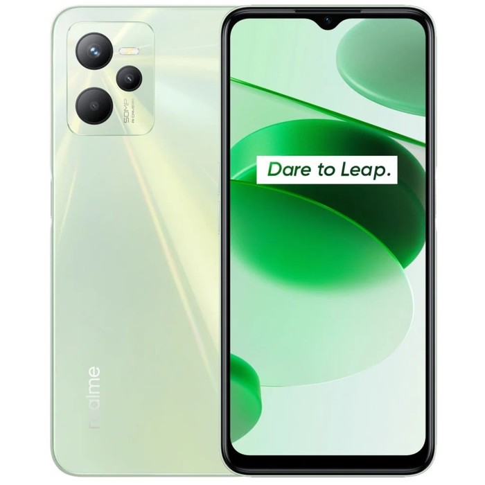 Смартфон Realme C35, 6.6", LCD, 2 sim, 4 Гб, 64 Гб, 50 Мп, 8 Мп, 5000 мАч, NFC, зеленый - фото 51323166