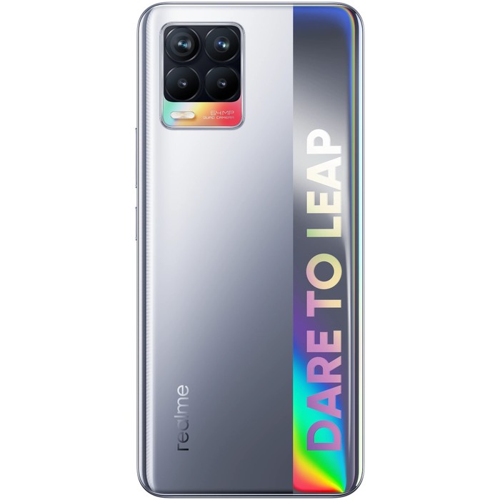 Смартфон Realme 8, 6.4", SAmoled, 2 sim, 6Гб, 128Гб, 64Мп, 16Мп, 5000 мАч, NFC, серебристый - фото 51323191