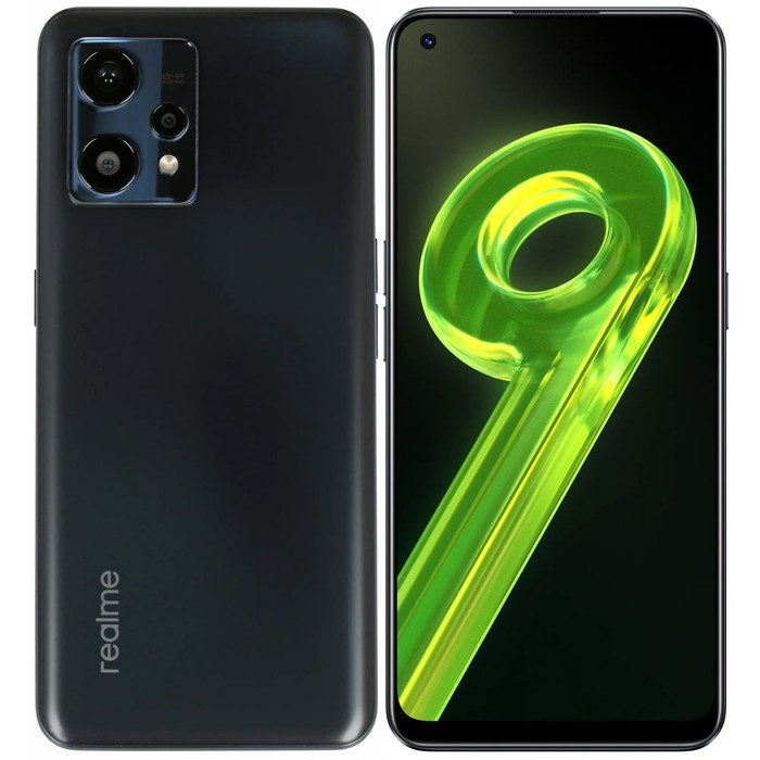 Смартфон Realme 9, 6.4", SAmoled, 2 sim, 6 Гб, 128 Гб, 108 Мп, 16 Мп, 5000 мАч, NFC, черный - Фото 1