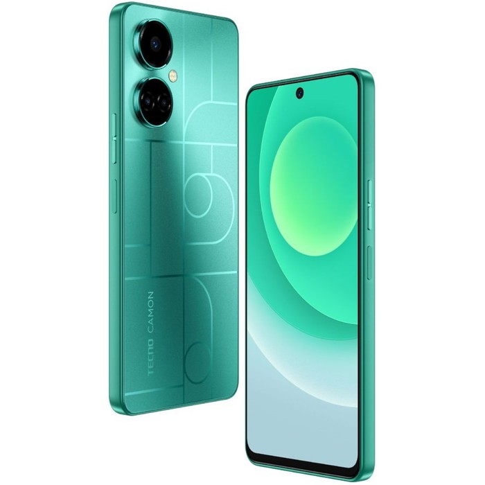 Смартфон Tecno Camon 19 NFC, 6.8", IPS, 60 Гц, 6 Гб, 128 Гб, 64Мп, 16Мп, 5000мАч, зеленый - фото 51431013