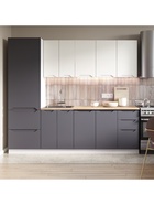 Кухонный гарнитур прямой «Хельга», с столешницей, с пеналом, 2400 мм, цвет грей софт МДФ/маренго 9293356