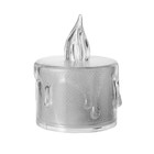 Светодиодная свеча, ночник LED RISALUX «Морозная», 3000К, от батареек AG13, белый, 3.5×3.5×5 см - Фото 5