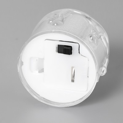 Светодиодная свеча, ночник LED RISALUX «Морозная», 3000К, от батареек AG13, белый, 3.5×3.5×5 см