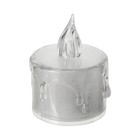 Светодиодная свеча, ночник LED RISALUX «Морозная», 3000К, от батареек AG13, белый, 3.5×3.5×5 см - Фото 7