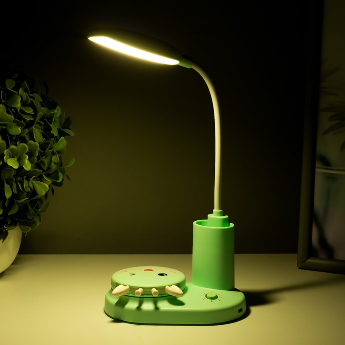 Настольная лампа "Жираф" LED 3Вт USB АКБ зеленый 12х8х31,5 см RISALUX - фото 1907543696