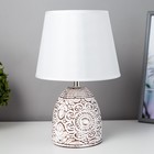 Настольная лампа "Изабелла" Е14 40Вт бело-шоколадный 20х20х30 см RISALUX - фото 319088005