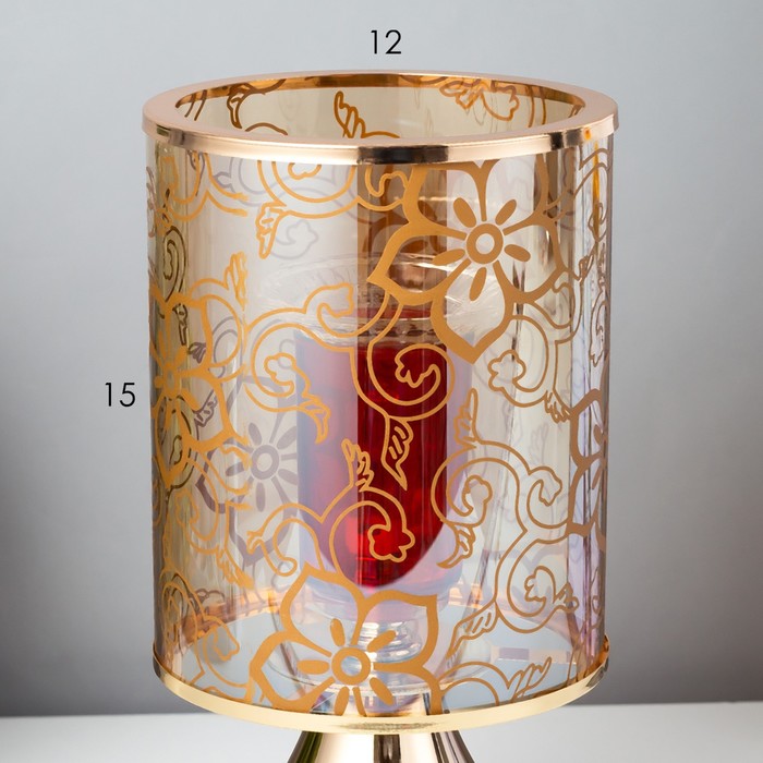 Аромасветильник сенсорный "Цветы" G9 35Вт золото 12,3х12,3х23,5 см RISALUX - фото 1914104851