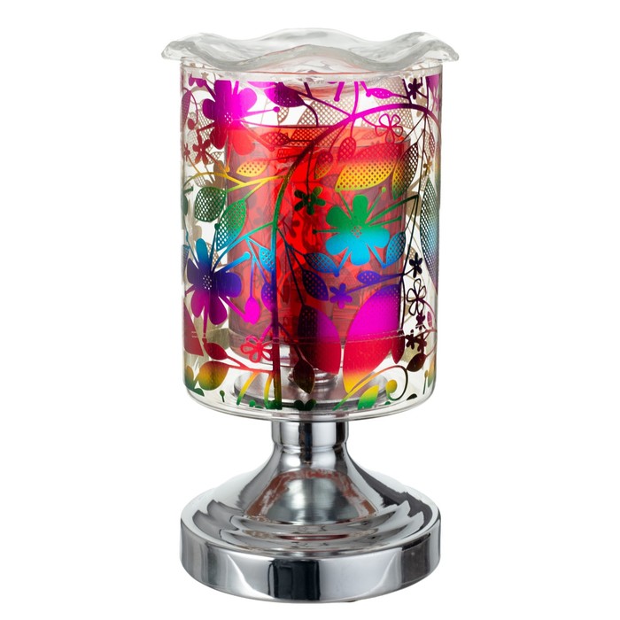 Аромасветильник сенсорный "Весенние цветы" G9 35Вт серебро 13х13х20 см 10,5х10,5х20 см RISALUX  7986 - фото 1898755556