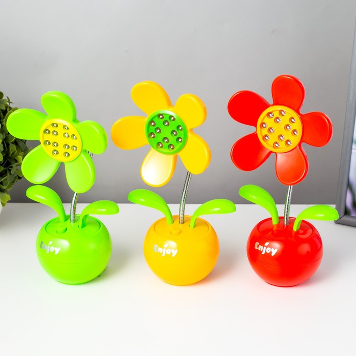 Настольная лампа «Цветок» LED 2 Вт USB МИКС 12×27 см RISALUX - Фото 1