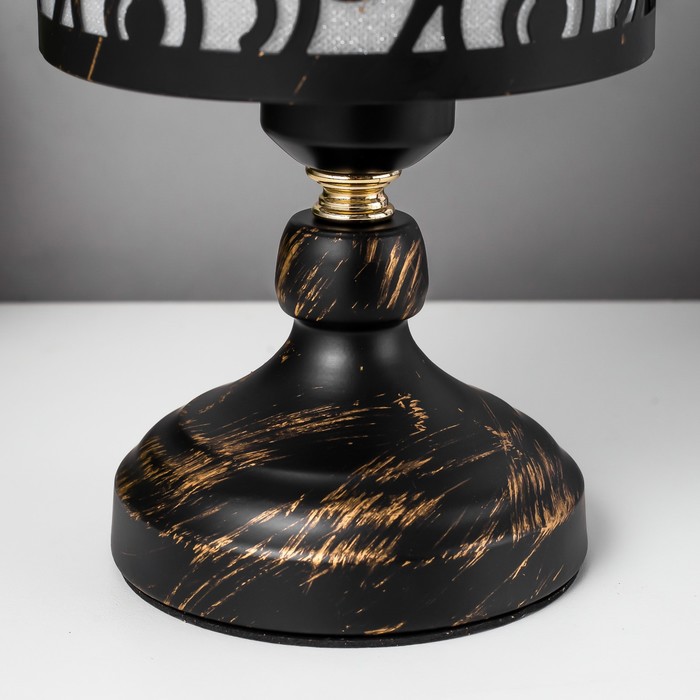 Настольная лампа "Аксель" Е27 черный 14х14х27 см RISALUX - фото 1909005488