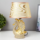 Настольная лампа "Лебедь" Е14 40Вт серо-золотой 15х19х32 см RISALUX - фото 319088349