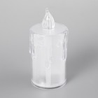 Светодиодная свеча, ночник LED RISALUX «Морозец», от батареек 3×AG13, белый, 3.5×3.5×8 см - Фото 4